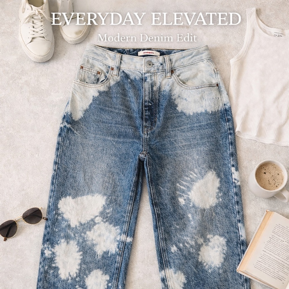 PacSun Bleach Splatter Straight Leg Jeans | Size 27